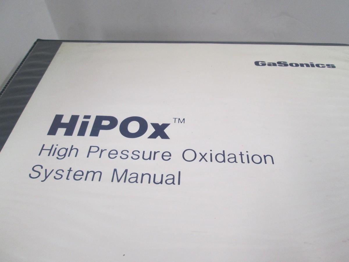 Used Gasonics, HiPOx, High Pressure Oxidation System Manual, Used