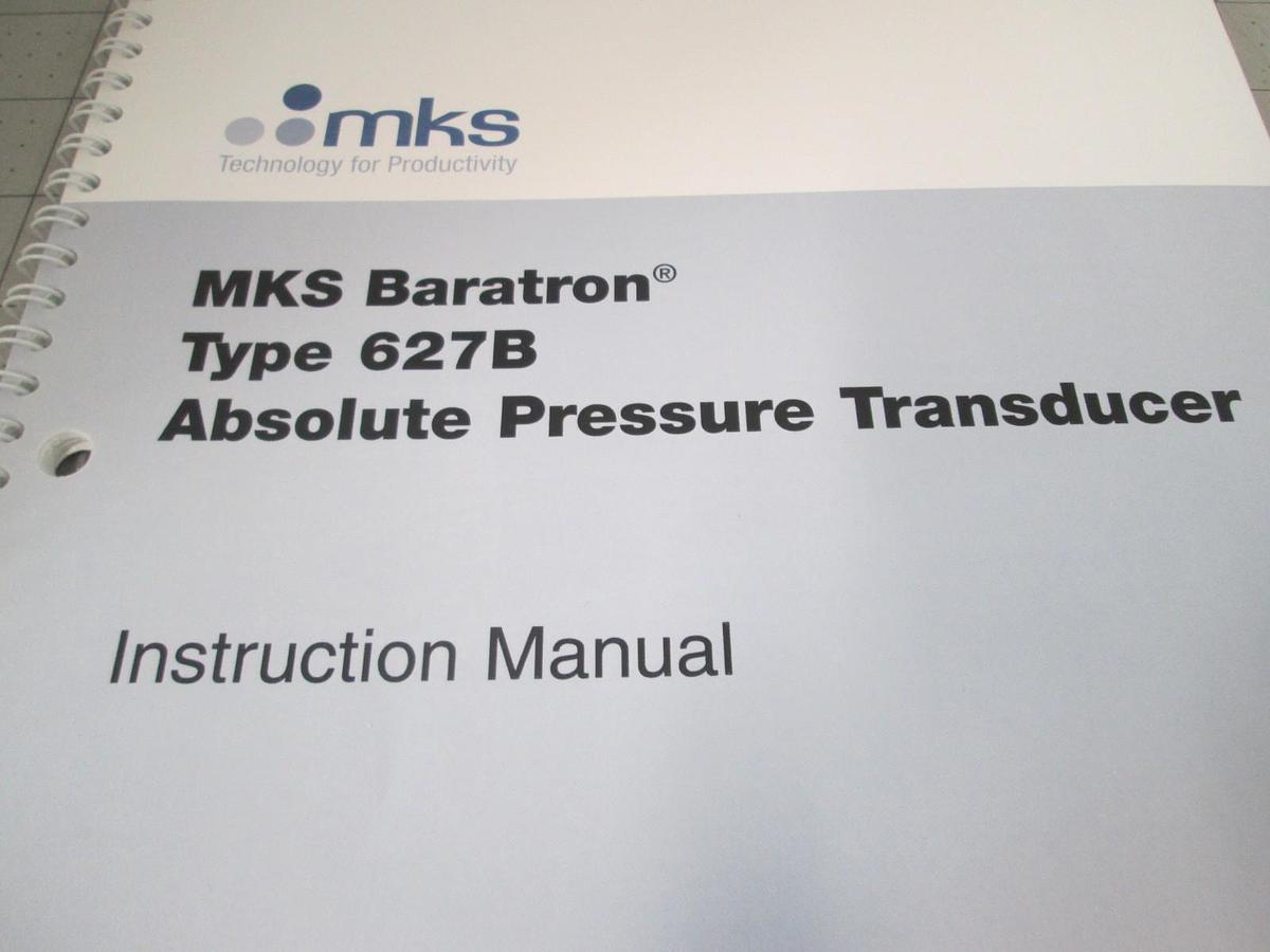 Used MKS, Type 627B, Absolute Pressure Transducer Instruction Manual, Used