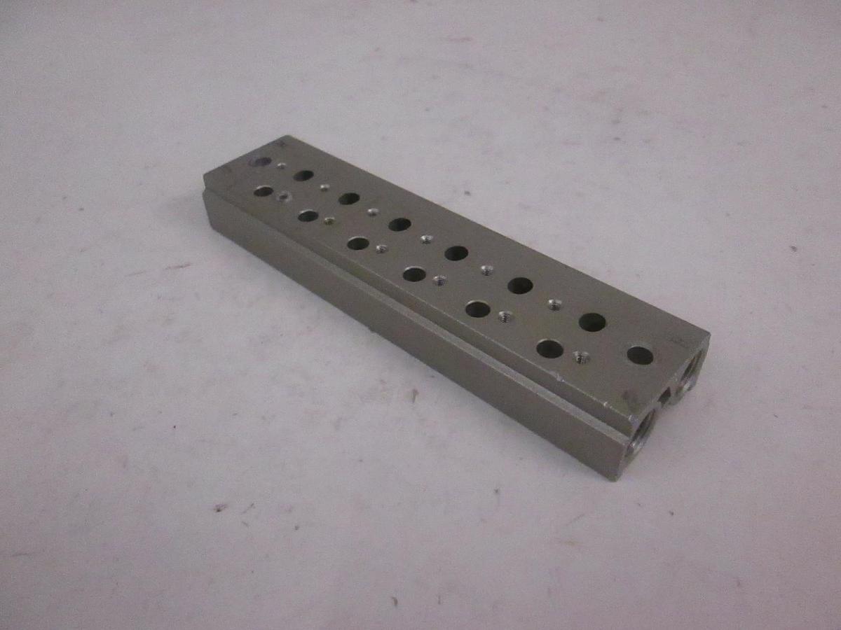Used SMC 6 Position Manifold Block for Valve, Used