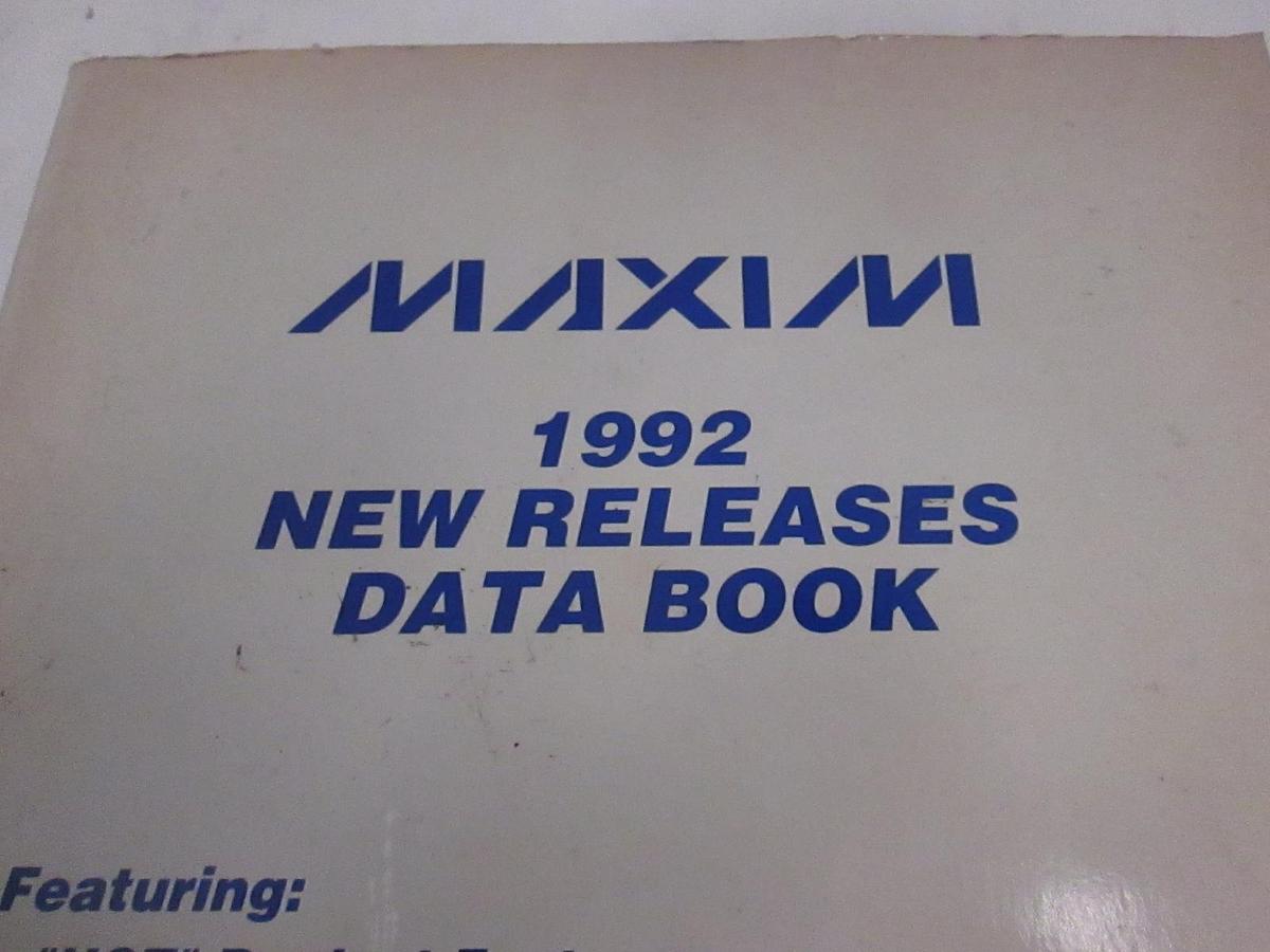 Used Maxim 1992 New Releases Data Book Analog Design Guide Series Book 1, Used