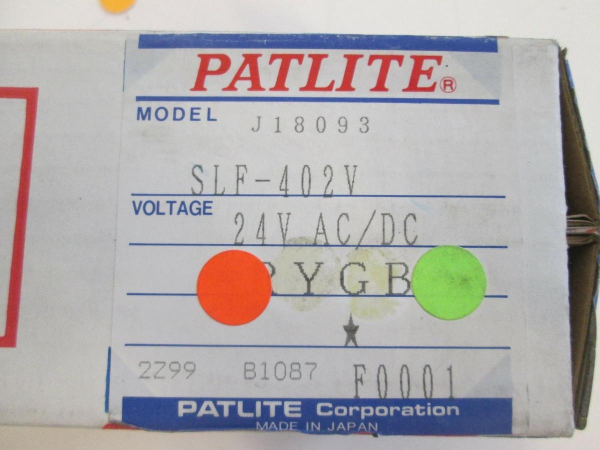 Patlite, SLF-402V/ SLF-V, Signal Light Tower, 24V AC/DC, RYGB, New