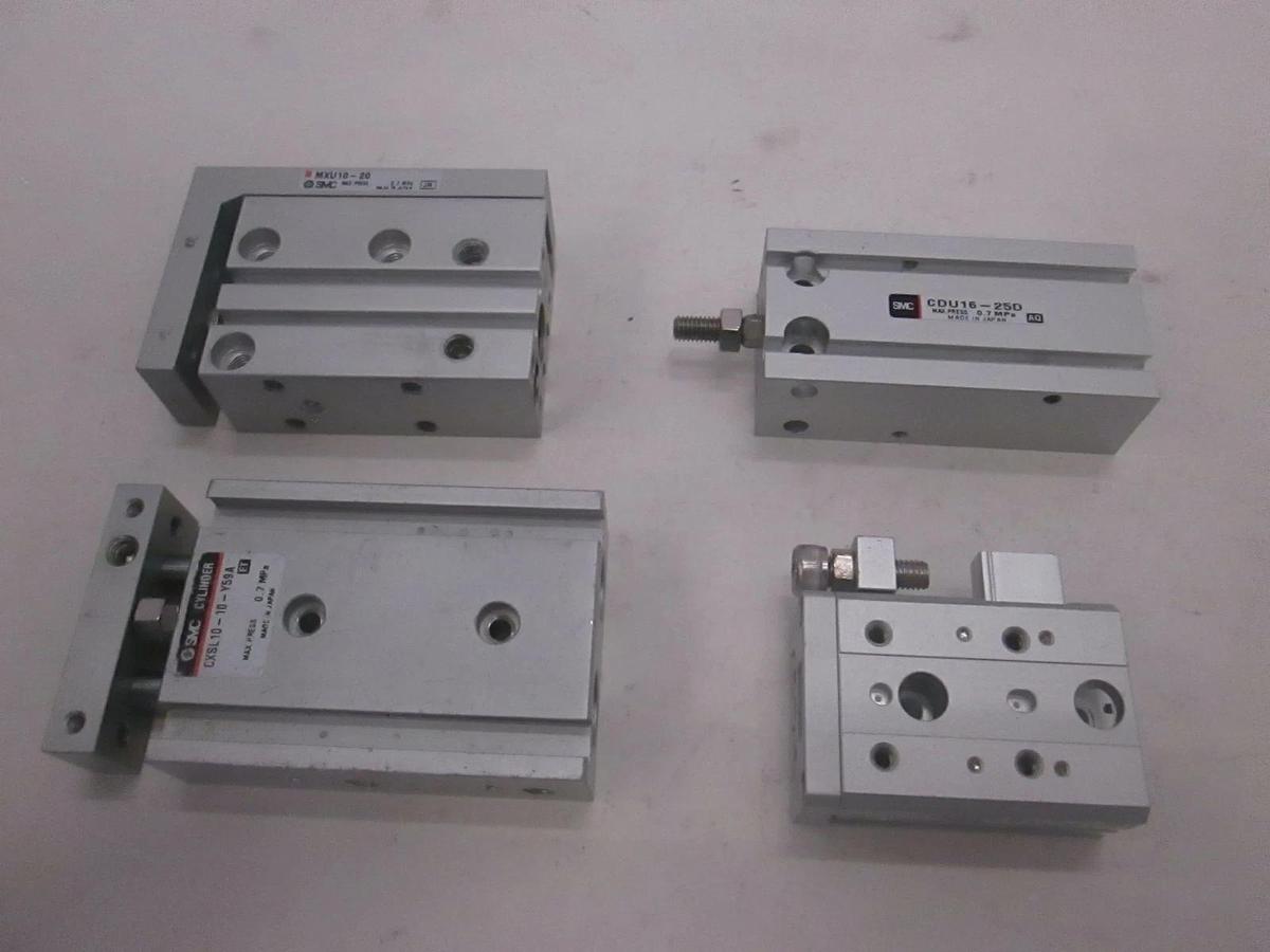 Used SMC, Various Slides, MXU10-20 (1), MXS6-10 (1), CDU16-25D (1), CXSL10-10-Y5,Used