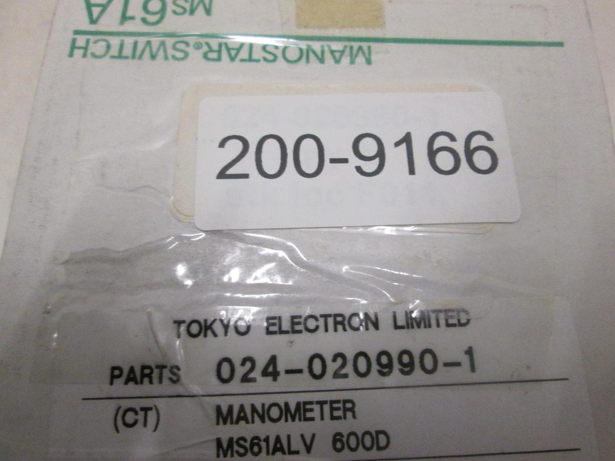Used MANOSTAR, MS61ALV600D, MANOMETER MS6AALV 600D, New