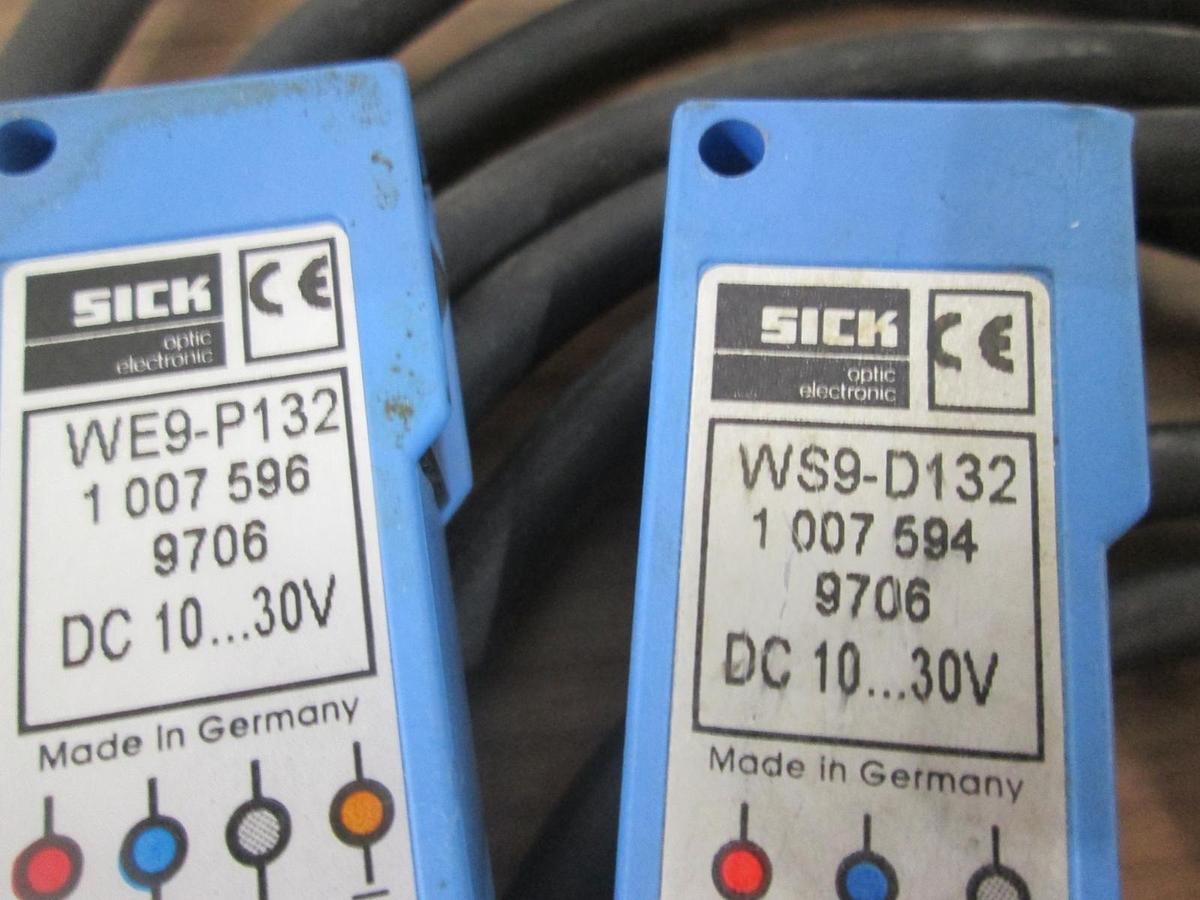 Used Sick, WS9-D132, Photoelectric Sensor, DC 10, 30V, Used Lot of 2