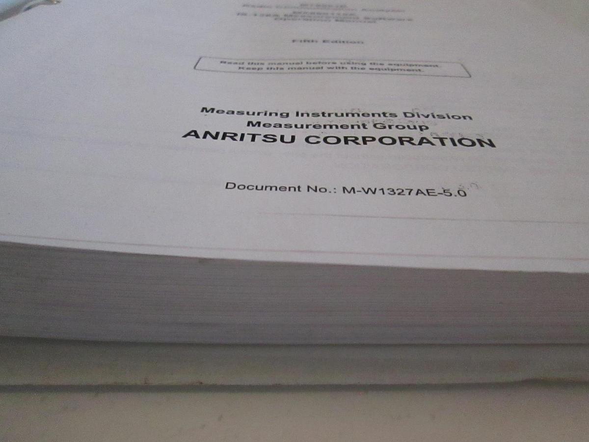 Used Anritsu MT8801B Radio Communication Analyzer, Software Operation Manual, Used
