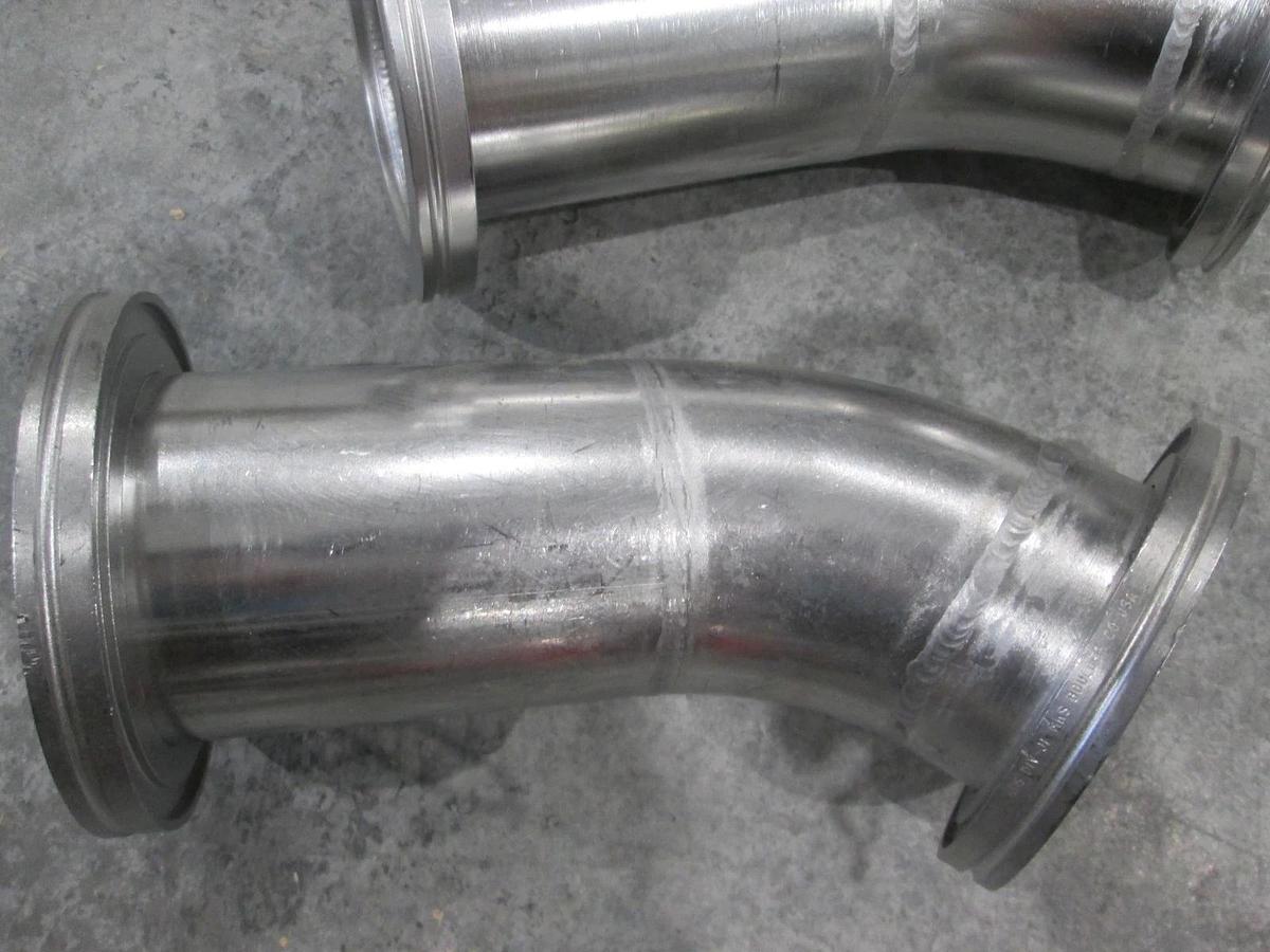 Used ISO80-ISO80 Stainless Steel Elbow Adapter, Used, Lot of 2