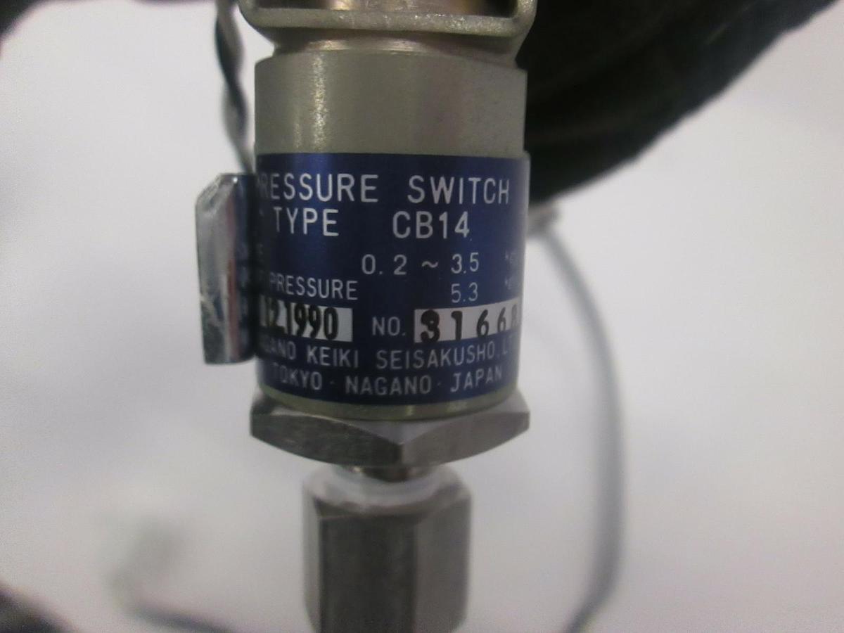 Used Nagano Keiki, Type CB14, Pressure Switch 0.2-3.5 MPa, Used