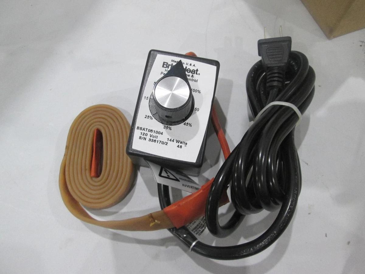 BriskHeat, BSAT051004, Silicone Rubber Heating Tape, 120V, 144W, New