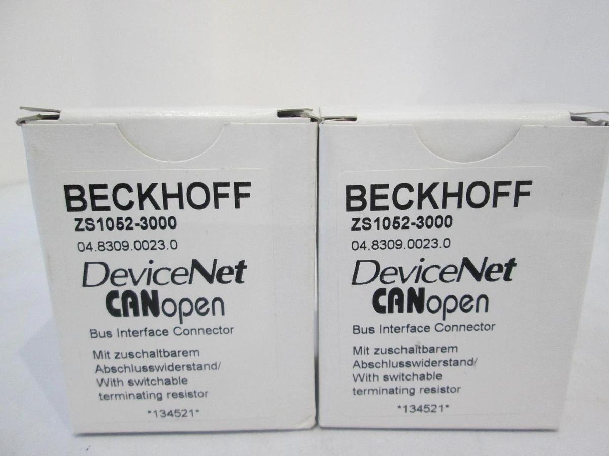 Beckhoff, ZS1052-3000, DeviceNet Interface Connector, New, Lot of 2