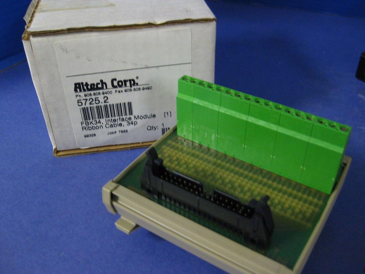 Used Altech 5725.2 FBK34 Interface Module Ribbon Cable, NEW