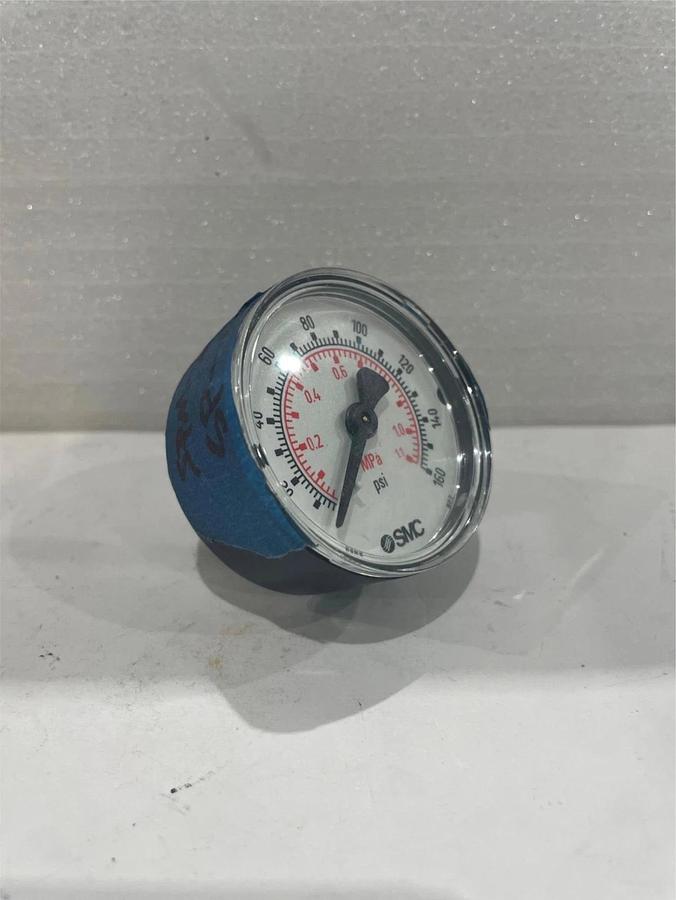 Used SMC, Pressure Gauge, 0-160 PSI, Used