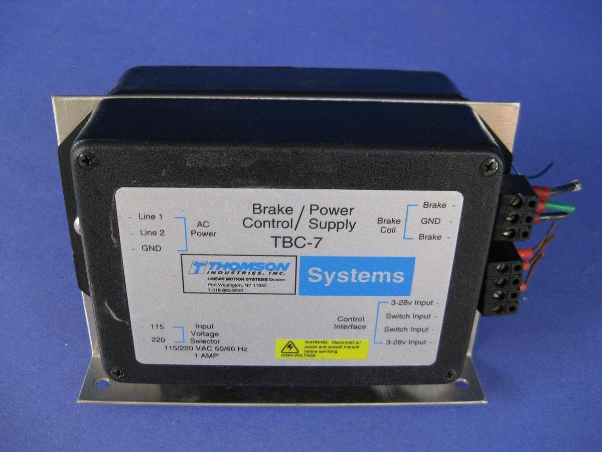 Used Thomson Industries TBC-7 Brake Control Power Supply, Lot of 2