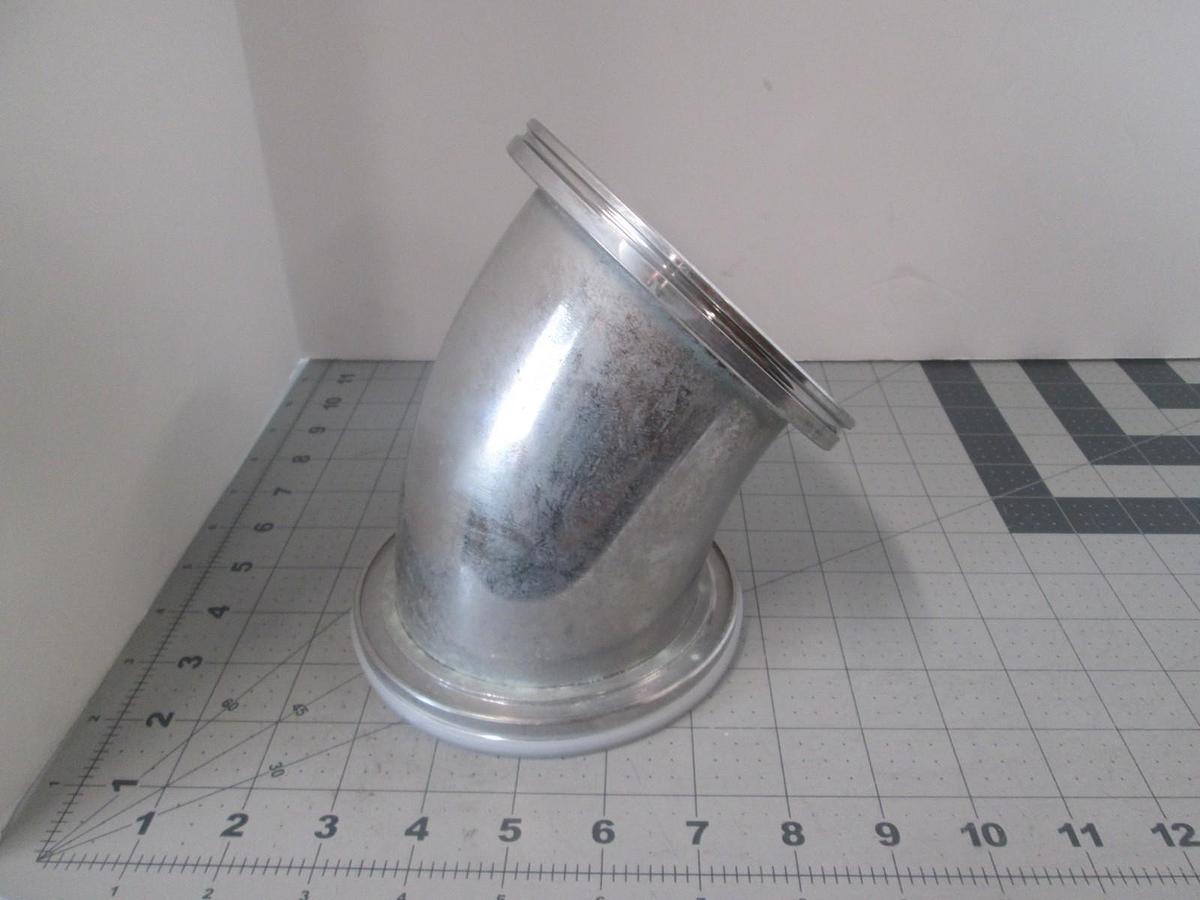 Used SVG, SPT Micro, 110456-01, Elbow, NW25, Vacuum Line, SS, 45Deg, 4" DIA, New