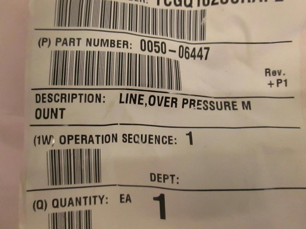 AMAT, LINE,OVER PRESSURE MOUNT, 0050-06447, New