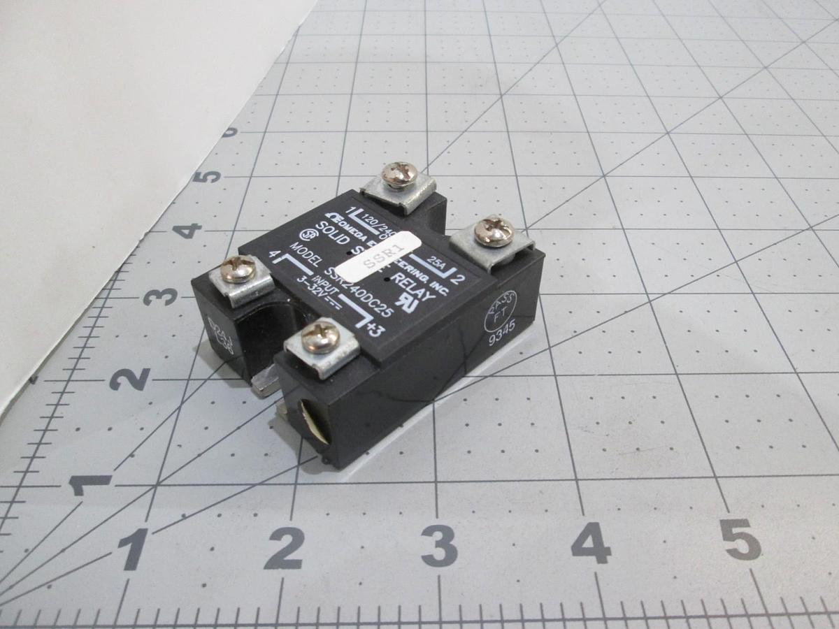 Used Omega, Model SSR240DC25, Solid State Relay, Used