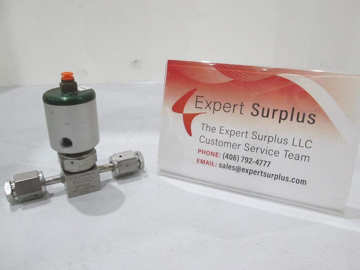 Used Nupro, 6LV-DAFR4-P-O, Sealed Diaphragm Valve, Used