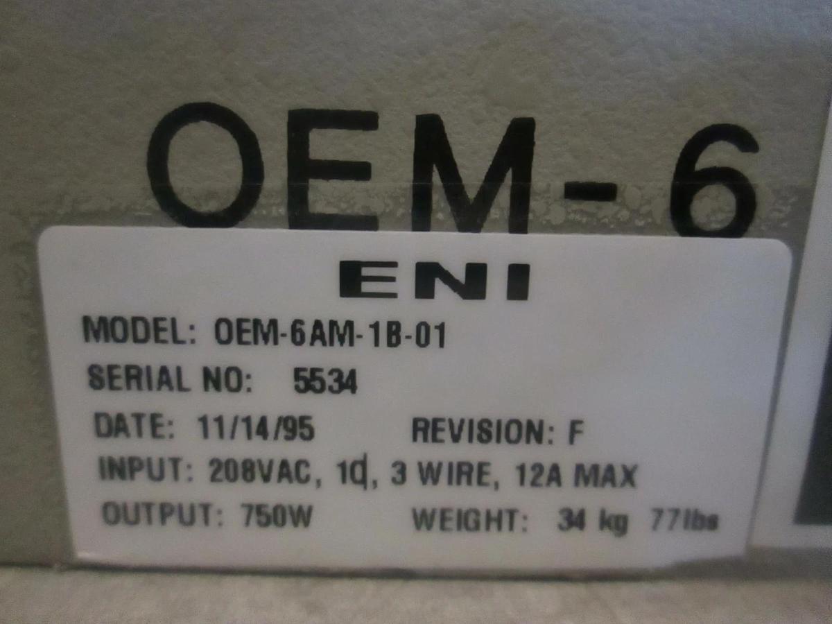 Used ENI, Power Generator, ENI Model OEM-6AM-1B-01, Used