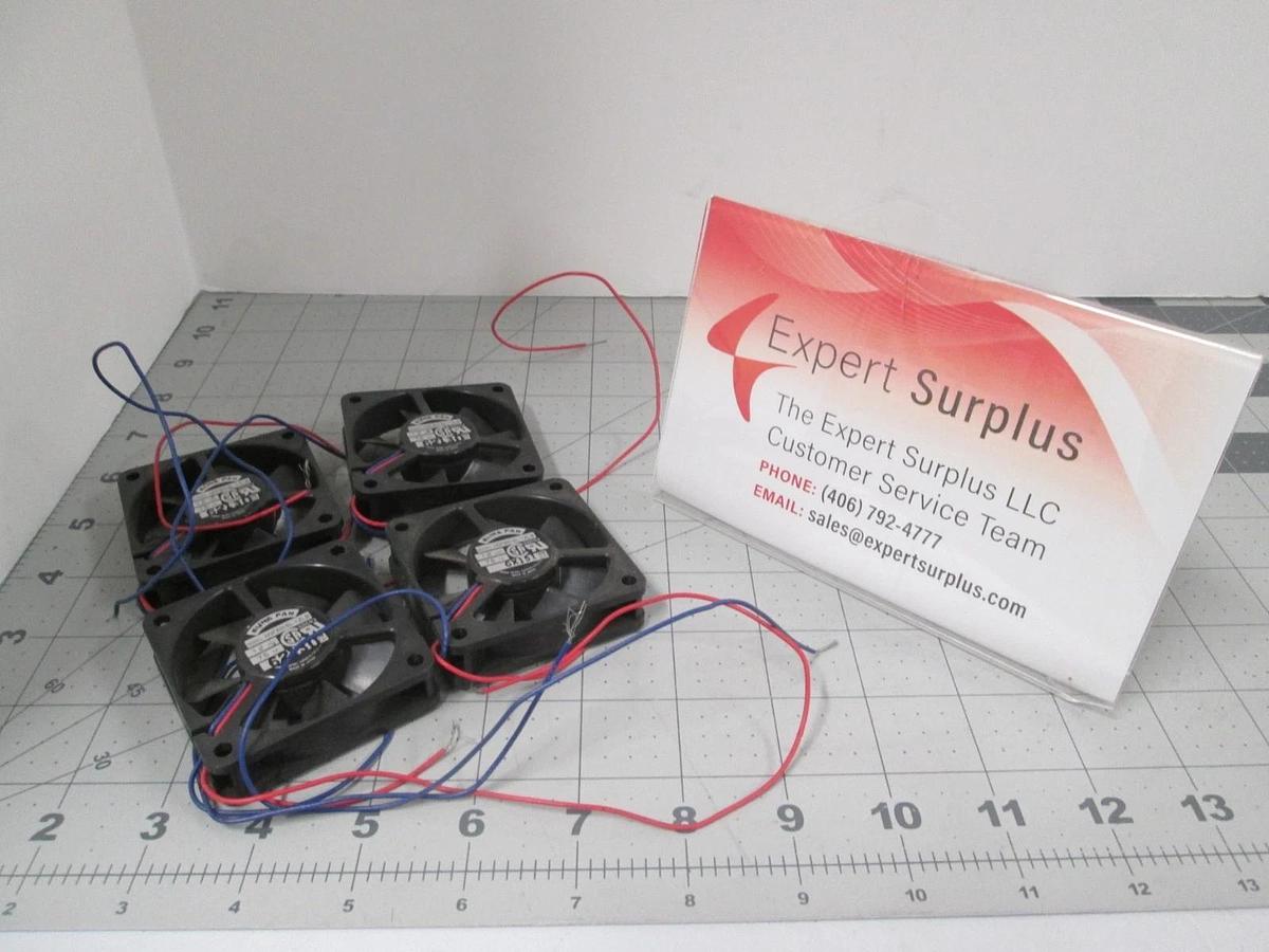 Used Elina Fan, HDF6015L-12LB, 12VDC, 75mA, Used, Lot of 4