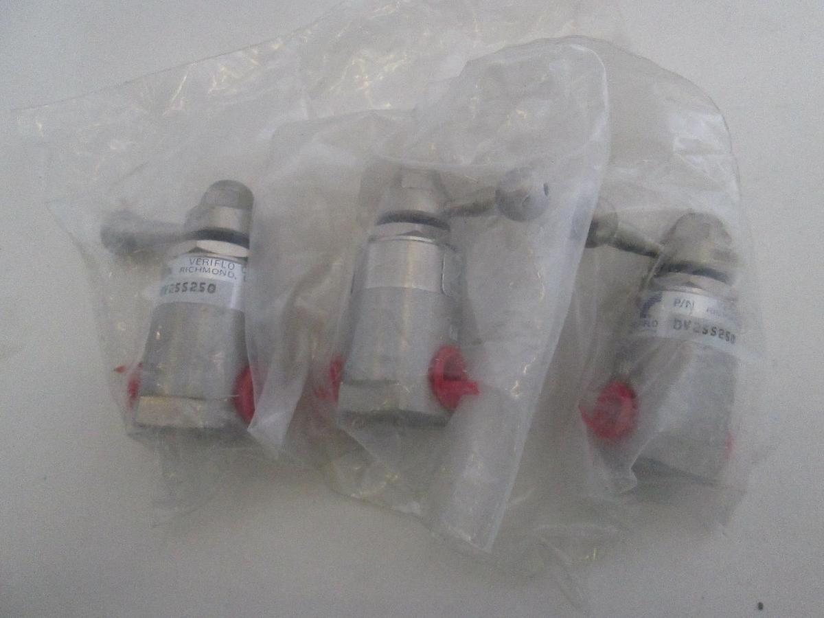 Veriflo, DV255250, Stainless Steel Valve, New, Lot of 3