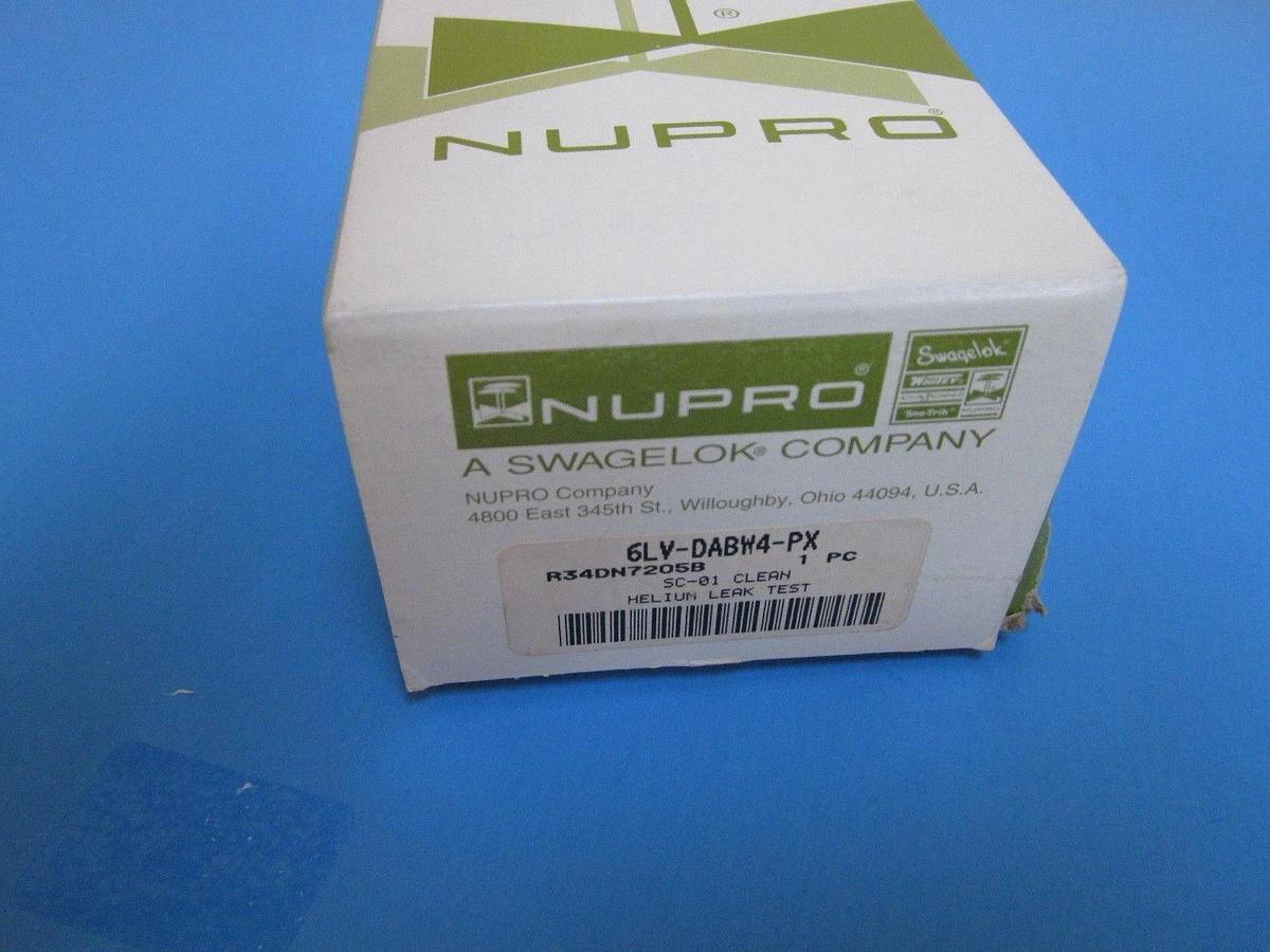 Used Nupro 6LV-DABW4-PX Ultra High Purity Diaphragm Valve, 1/4" Butt Weld