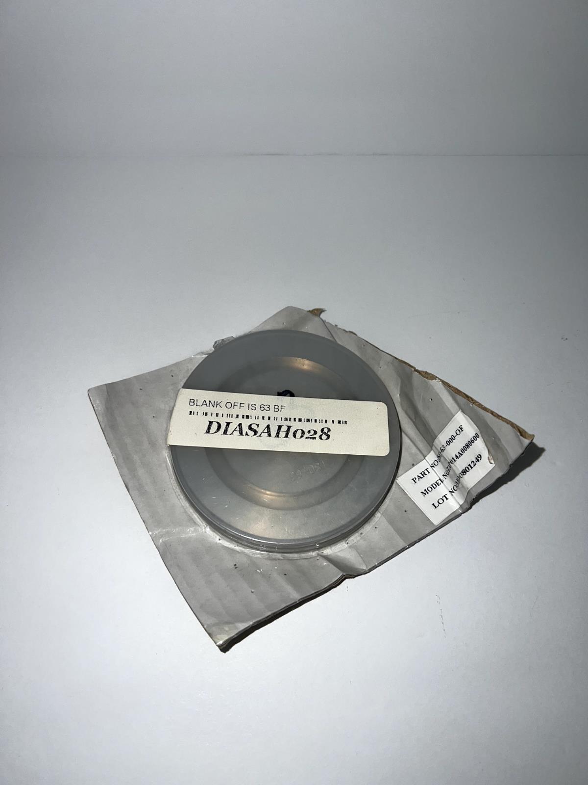 Norcal ISO 63 BF DIASAH028 ISO-63-000-OF Blank Off Plate stainless steel, New