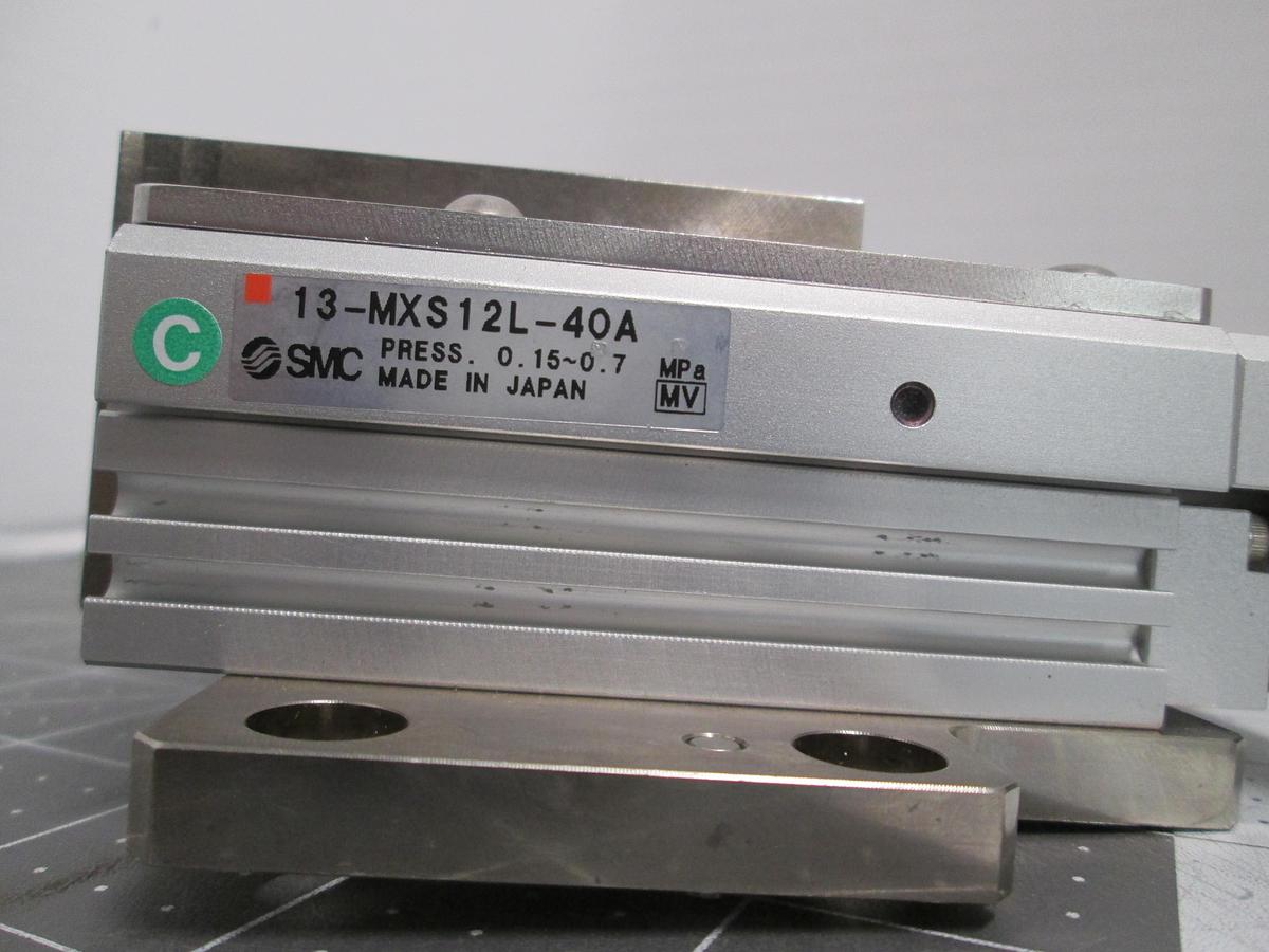 Used SMC 13-MXS12L-40A Precision Air Slide Table 12mm Bore 40mm Stroke Cylinder