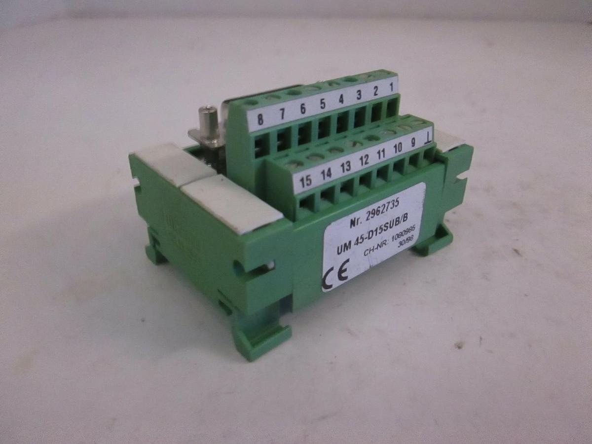 Phoenix Contact UM 45-D15SUB/B Terminal Block Interface Module, New