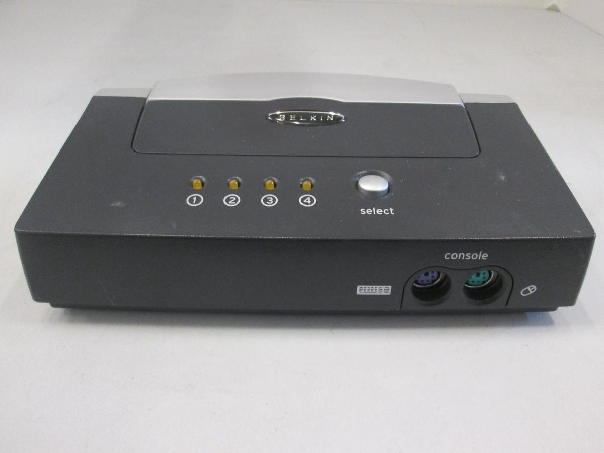 Used Belkin, OmniView E Series, 4-Port KVM Switch, Used