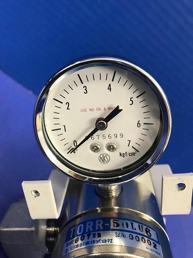 Used Tanaka Engineering TORR- 50LU6 Regulator w/ Gauge, TEL Tokyo Electron, Used