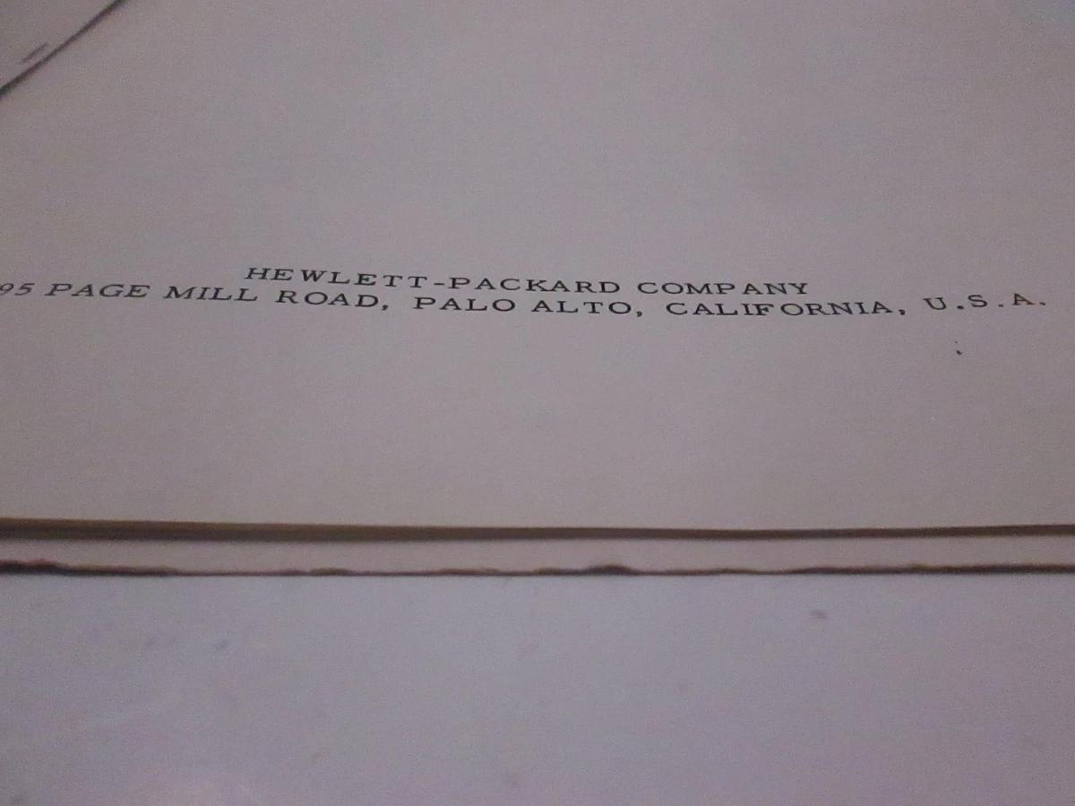 Used HP Model 710A Power Supply Instruction and Operating Manual, Used