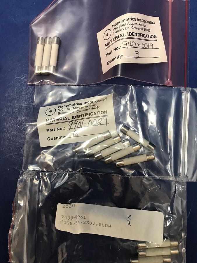 Used Slow Blow Ceramic Tube Fuse, Misc Lot of 31