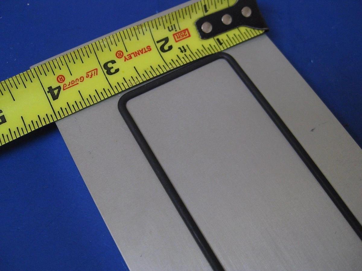 Used Leak Check Plate, 9.5" x 4" w/ 6.5" x 2.25" O-Ring, Used
