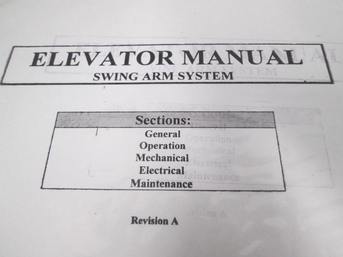 Used Philips, MOS-3, Elevator Module Swing Arm Operators Guide/ Introduction, Used