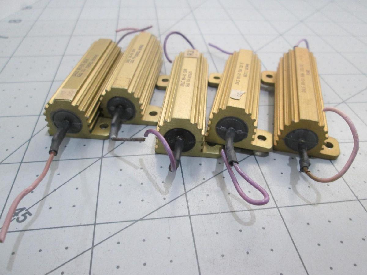 Used Dale, RH-50, 50W, 1% Resistor, Used, Lot of 5