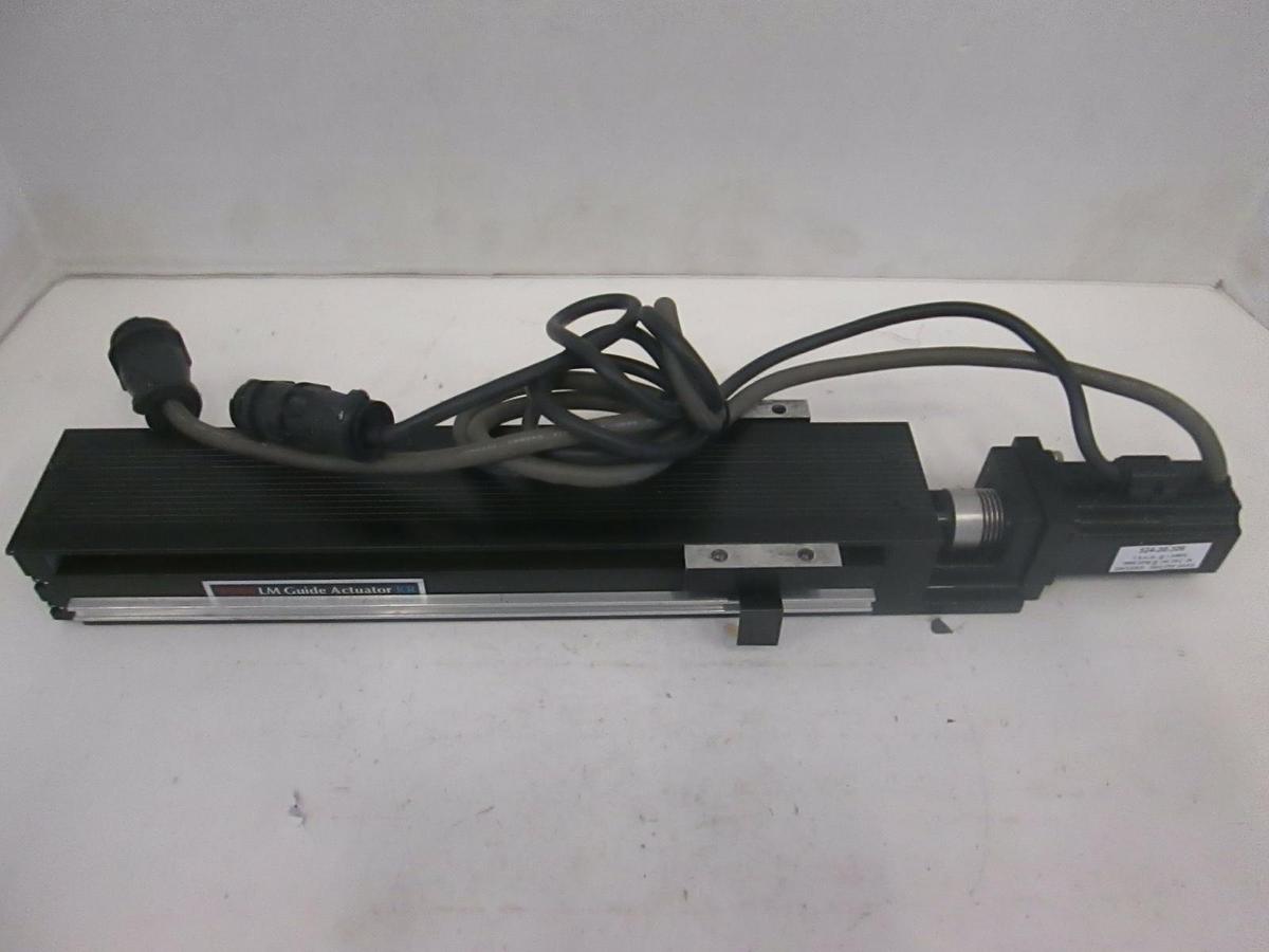 Used THK LM Guide Actuator KR w/ Simple Servo Motor 524-20-306, Used