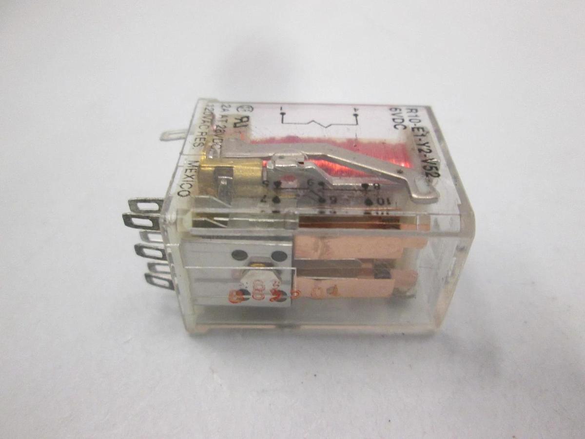 Used Potter & Brumfield, R10-E1-Y2-V52, 6VDC Relay, Used