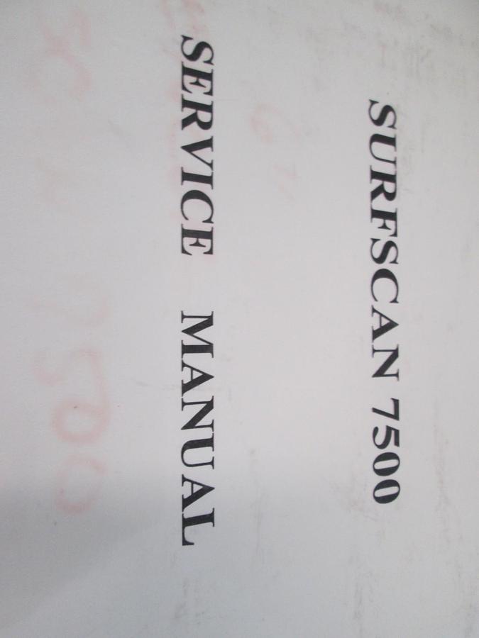 Used Tencor, Surfscan 7500, Patterened Service Manual, Used