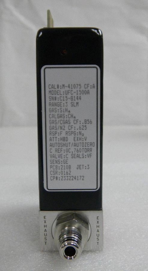 Used Unit UFC-1500A, Mass Flow Controller, Gas- SiH4, Range- 3 SLM, 1/4" M I/O