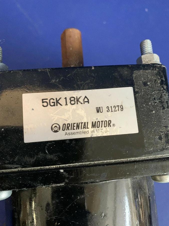 Used Oriental Motor M540-201-B1 Speed Control Motor w/ 5GK18KA Gear Head, Used