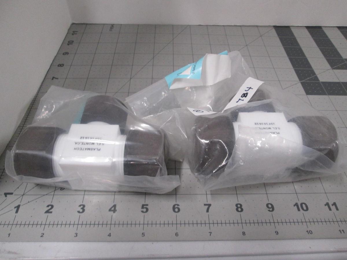 Plasmatech, 19F161612, Fitting, Tee Union Reducer, New, Lot of 2