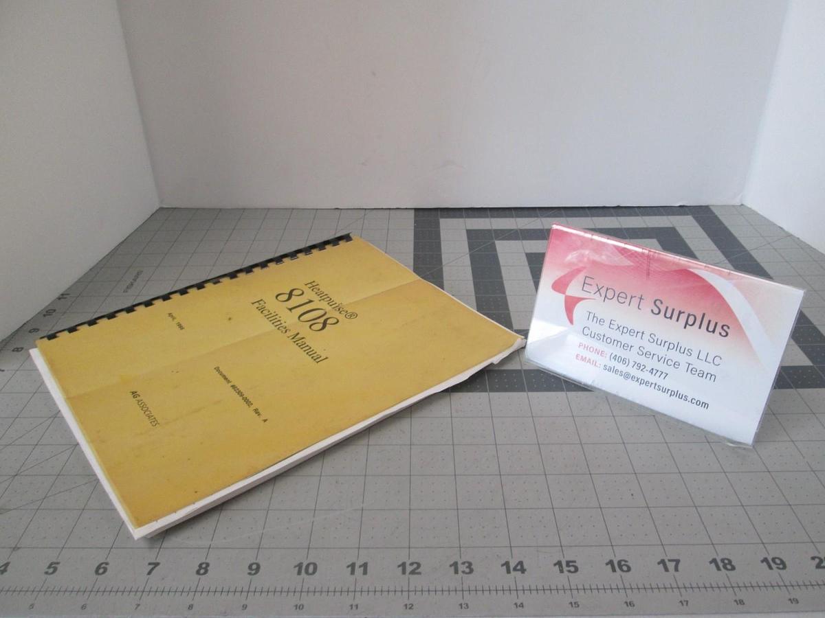 Used Heatpulse, 8108, Facilities Manual , 82309-0002, Rev A, Used
