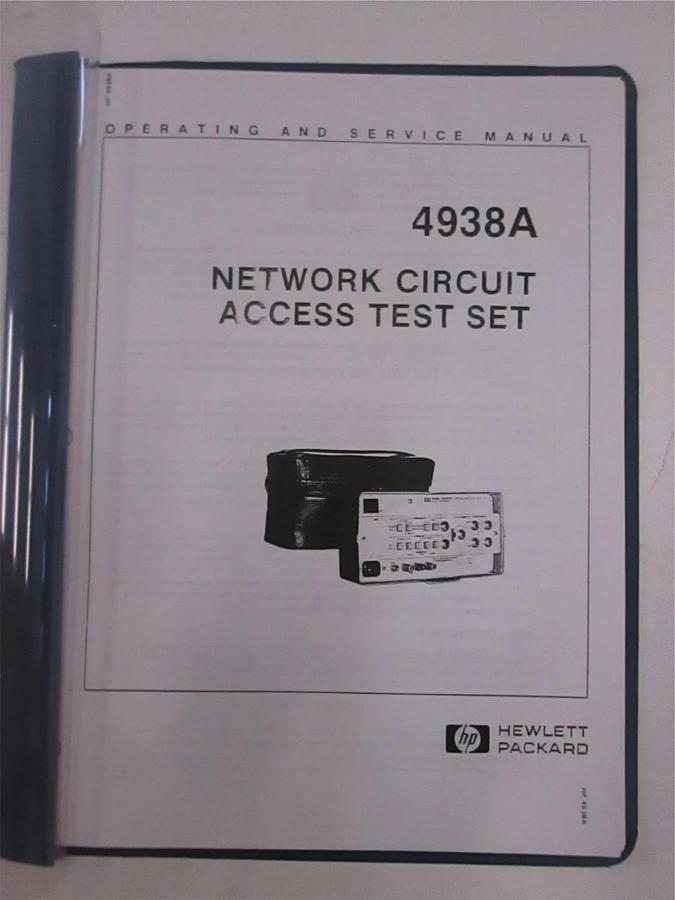 Used HP 4938A Network Circuit Access Test Set Operating and Service Manual, Used