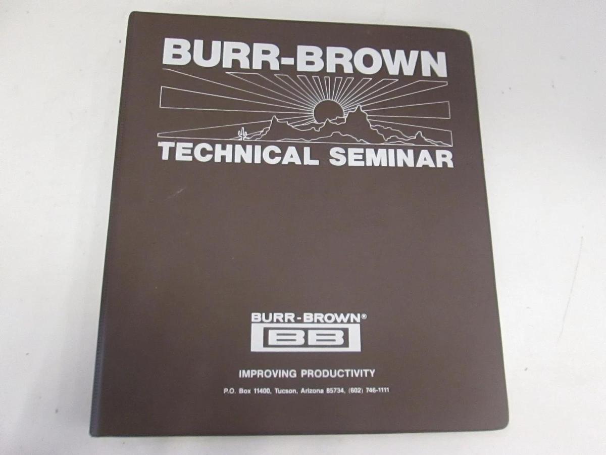 Used Burr Brown Technical Seminar Series A Key To Communications, Used