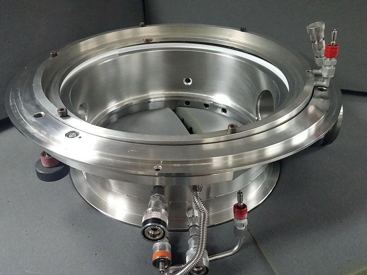 Used TEL Tokyo Electron Process Chamber Manifold Flange Plenum, Used