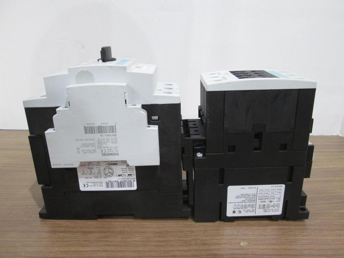 Used Siemens, 3RV1031-4GA10 Circuit Breaker for Motor Protection w/ Contactor, Used