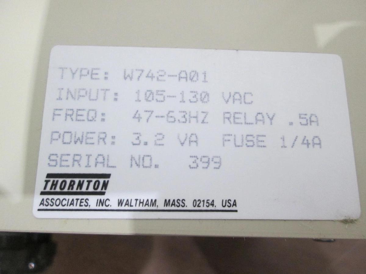 Used Thornton, W742-A01, DOT Two Resistivity Controller, Used