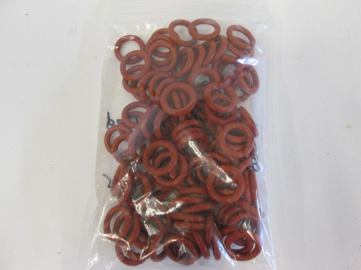 Used Pacific Rubber, 2280169, Silicone Baked Red 206S70, O-Ring Lot of 96