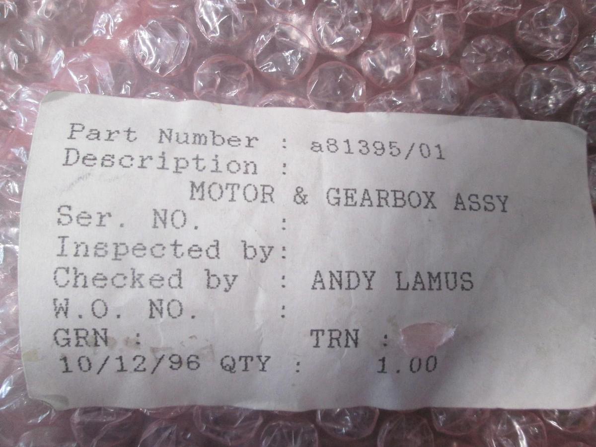 Used Maxon, 2332.912-12.151-050, Motor and Gearbox Assy, New