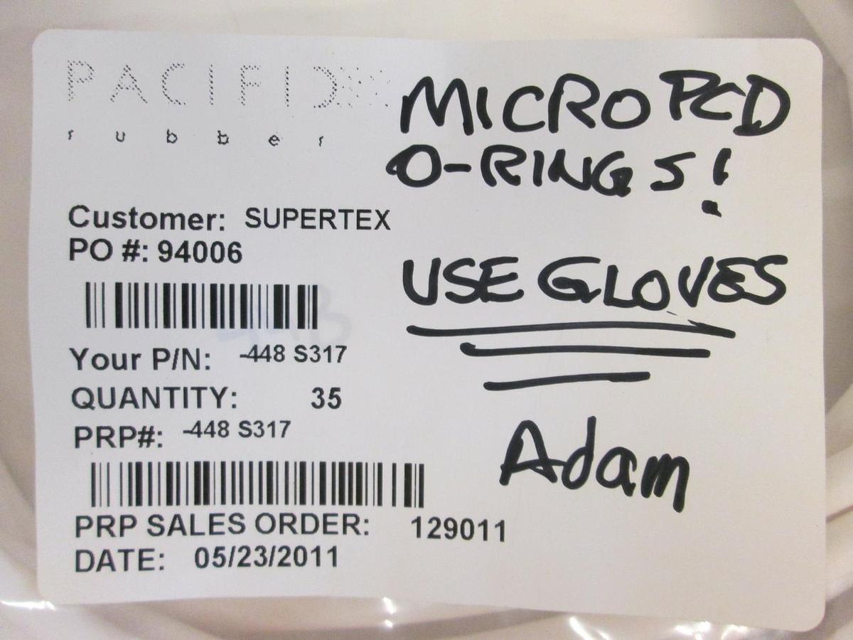 Pacific Rubber, 448S317, Silicone White, O-Ring Lot of 50