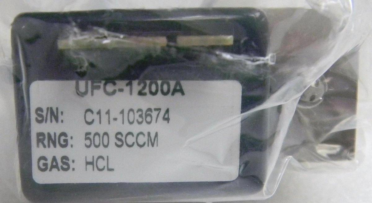 Used Unit UFC-1200A, Mass Flow Controller, Gas- HCL, Range- 500 SCCM, 1/4" M I/O VCR